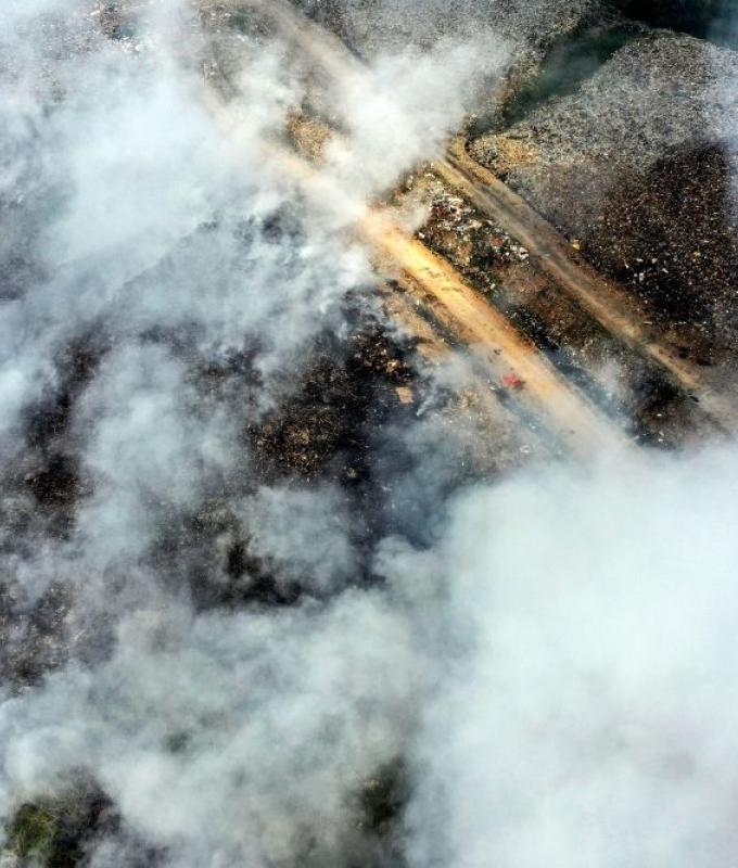 Jakarta landfill fire put out after burning for more than a week