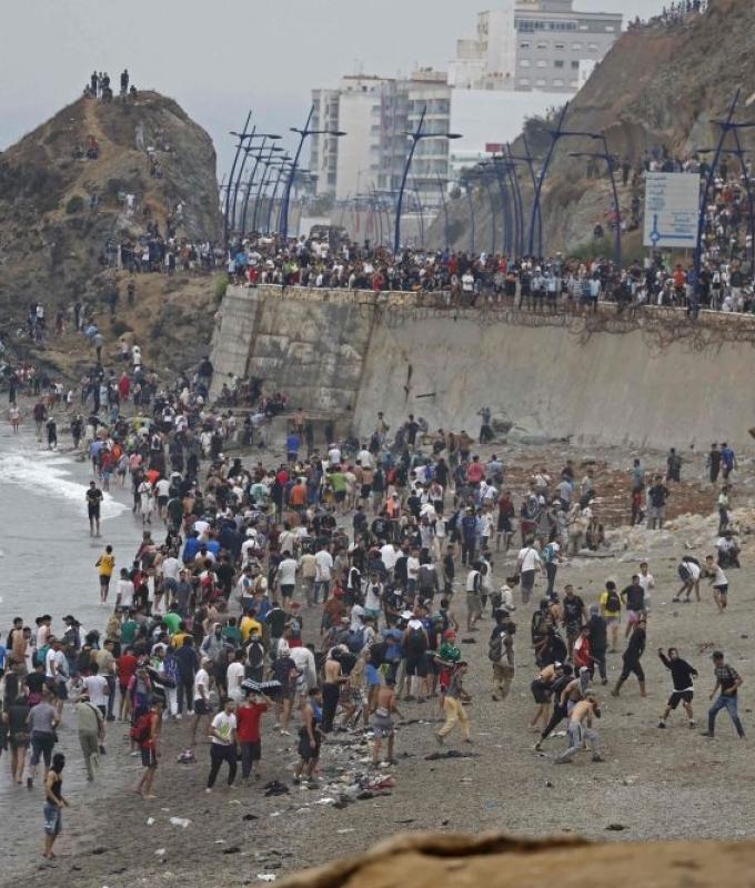 Spain’s north African Ceuta enclave reels as migrant influx equal to half its population crosses border