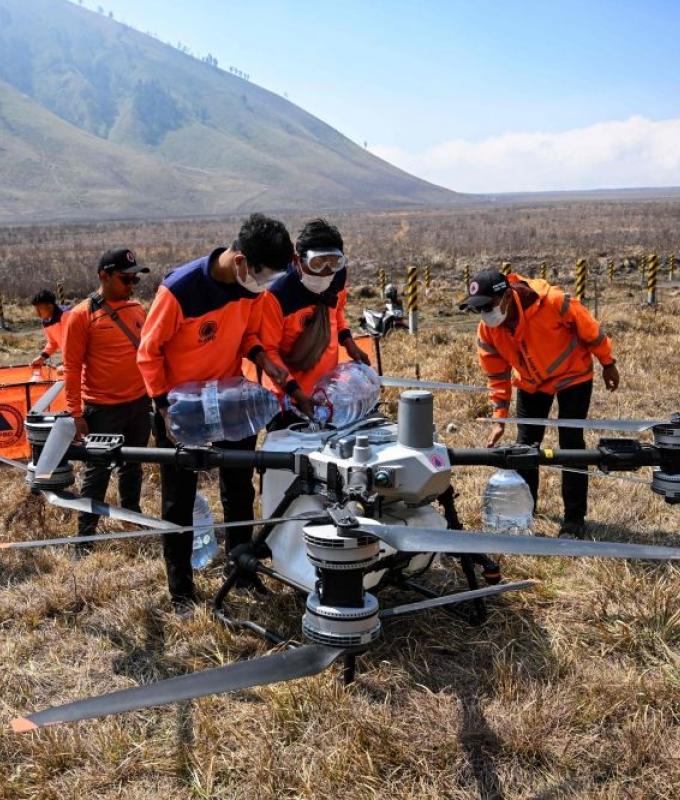 Indonesian firefighters take to the skies as Mount Bromo wildfire forces park closure, fifth in 2026