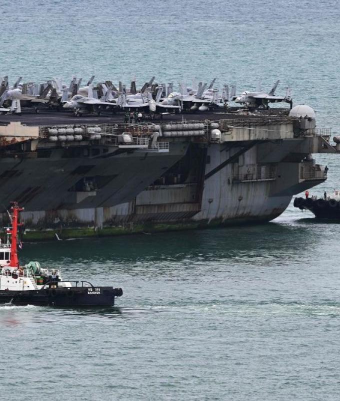 US carrier at centre of onboard controversy heads to Pattaya after nine months at sea