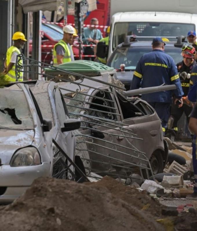 Athens building blast leaves six missing as rescuers search rubble, gas leak suspected 