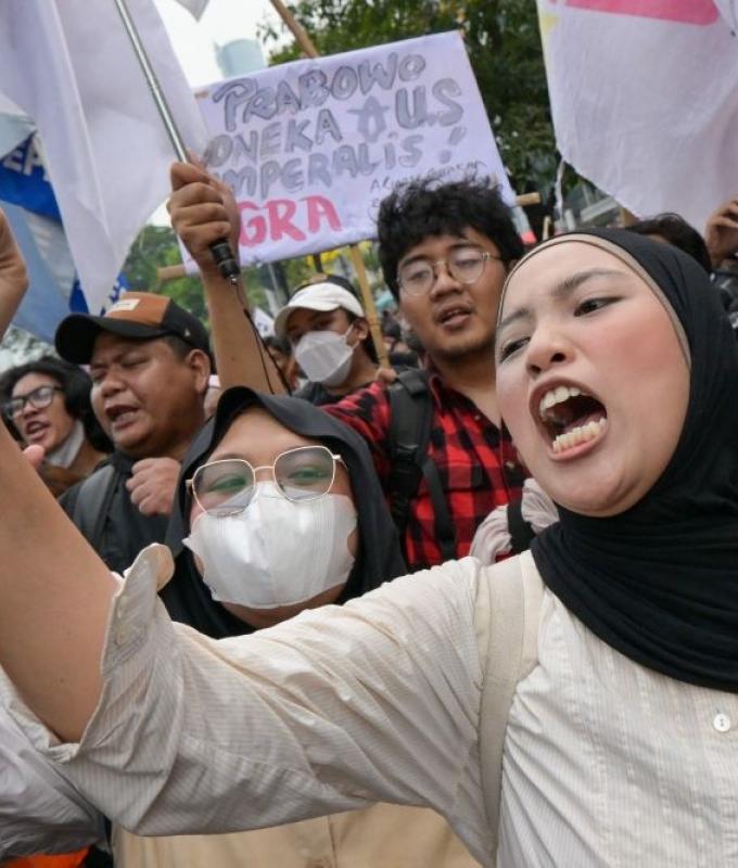 ‘We all hate you for free’: Indonesians protest against graft, wildfires