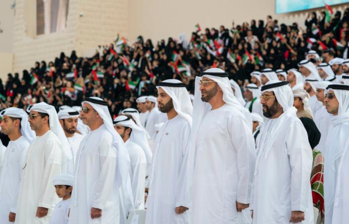 Mohamed bin Zayed, Sheikhs attend 'March of the Union'