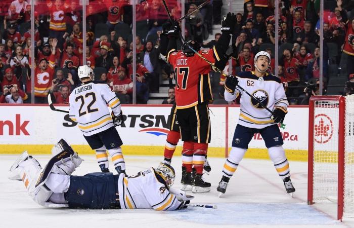 Lucic scores 1st goal with Flames in 4-3 win over Sabres