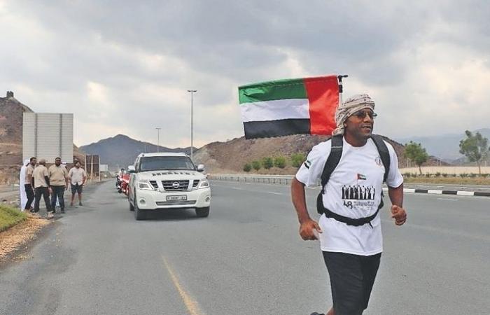 Ajman - 54-year-old Emirati walks 350km to prove love for UAE