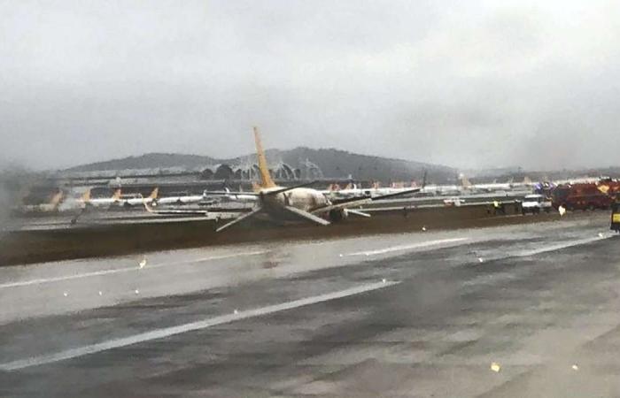 Istanbul airport closes as Sharjah flight skids off runway in bad weather