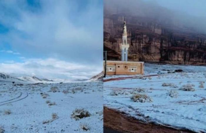 Saudis share videos of rare snowfall over desert kingdom