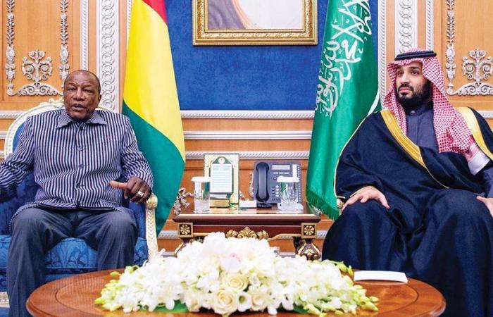 Crown Prince Mohammed bin Salman receives President Republic of Guinea Conakry