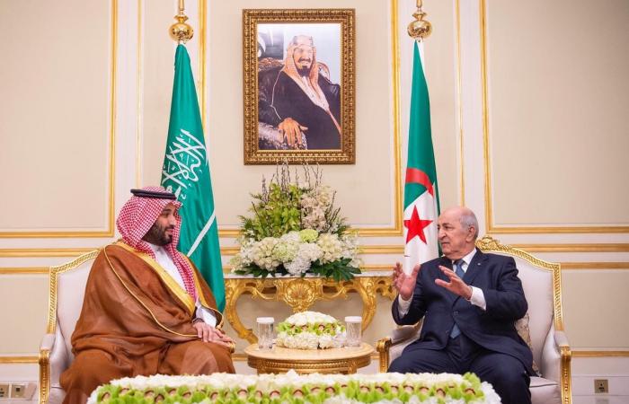 Saudi crown prince meets Algerian president in Riyadh