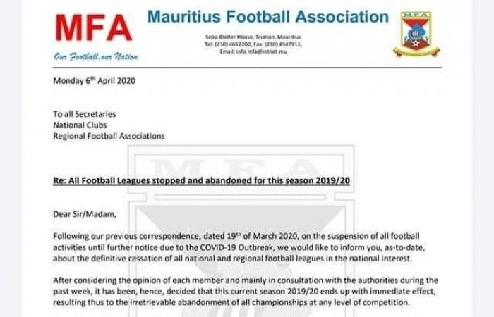 COVID-19: Mauritius declare all their football leagues abandoned