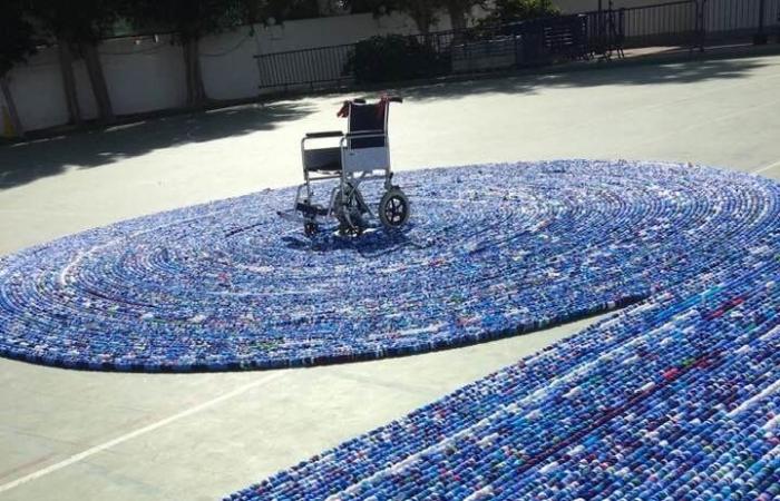 Saudi school smashes world record for longest chain of bottle caps