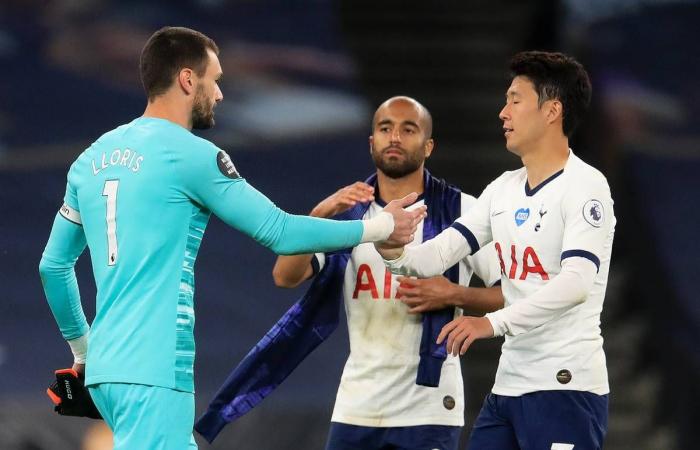 Son Heung-min clashes with Hugo Lloris as Tottenham beat Everton