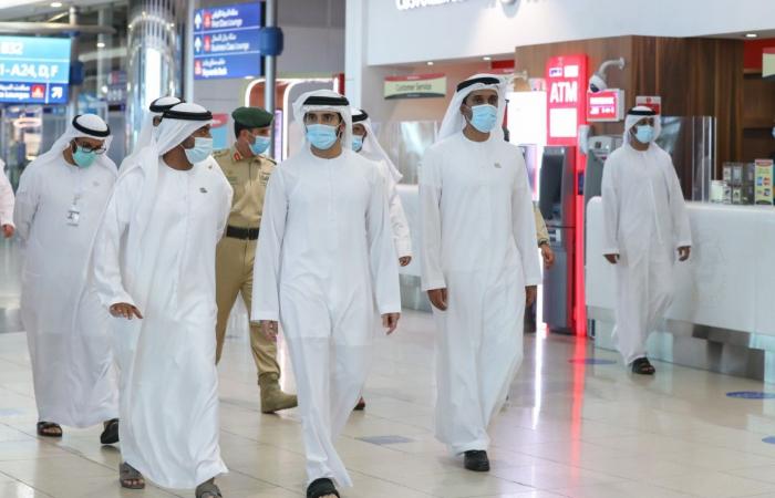 Hamdan bin Mohammed reviews preparations and protocols at Dubai Airport