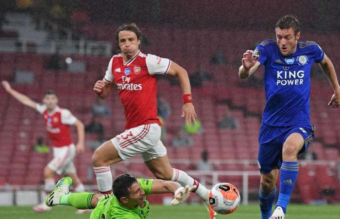 Jamie Vardy 8; Eddie Nketiah sent off, David Luiz 7 - Arsenal v Leicester City ratings