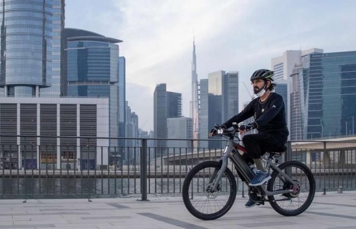 Sheikh Mohammed bin Rashid spotted cycling around Dubai - in pictures