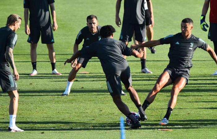 Cristiano Ronaldo trains with Juventus teammates ahead of Champions League clash with Lyon - in pictures