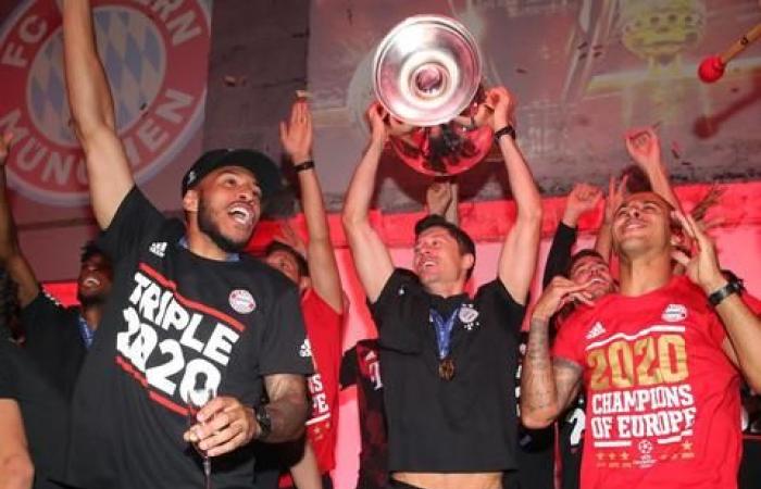 Robert Lewandowski, Serge Gnabry and Thomas Muller celebrate Bayern Munich's Champions League win – in pictures