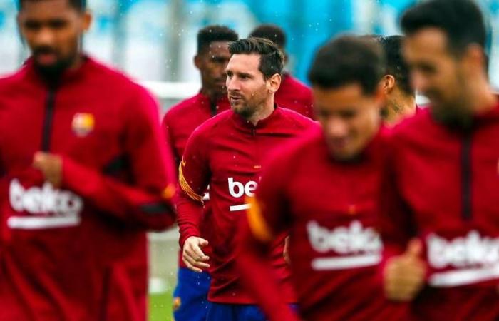 Messi back in full training with Barca