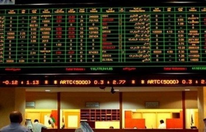 Stocks raise their gains to 7.6 billion dirhams amid high trading...