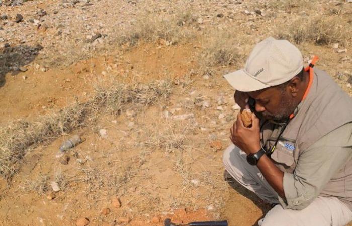 In pictures … a geological team identifies gold ore sites in...