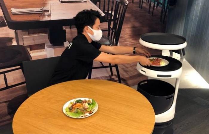 “Serve”, a barkeeping robot to provide food and maintain social distancing....