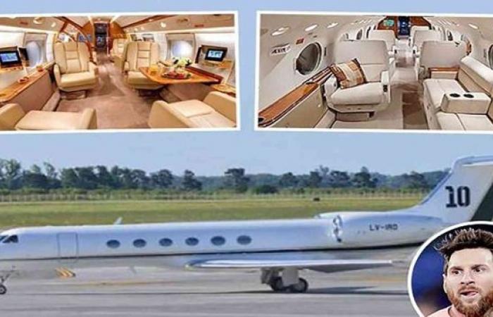 Messi’s private jet in the service of the Argentina national team...