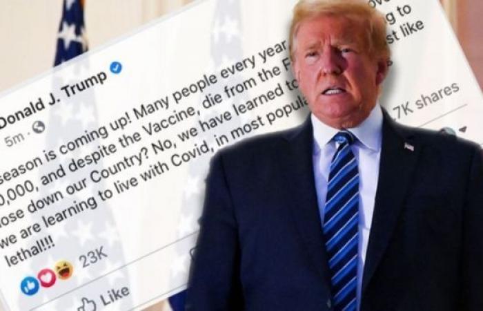 Facebook deletes a post by President Trump, and Twitter hides it