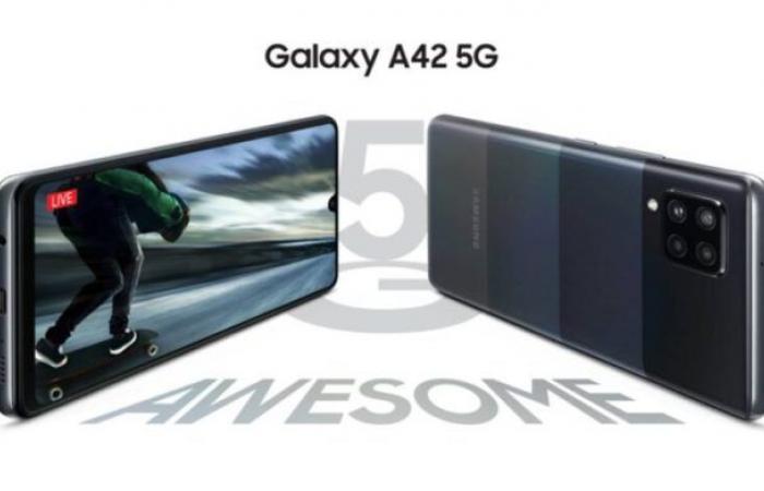 Large screen and 4 rear cameras .. Galaxy A42 5G features