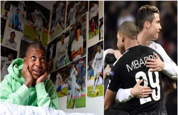 Report … Mbappe in the face of his “muse” Ronaldo
