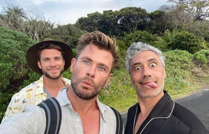 Chris Hemsworth meets with Thor director Taika Waititi during a trip...