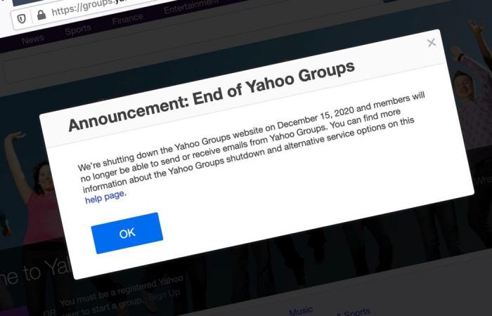Last nail in the coffin for Yahoo Groups Lands December 15th