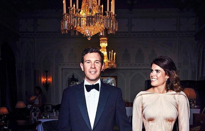 The designer of Princess Eugenie’s wedding dress shows invisible photos of...