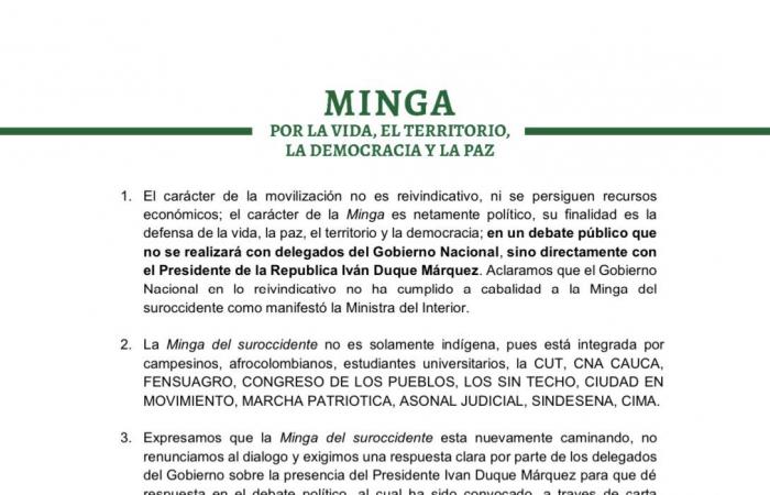 La Minga responds to Duque and Semana