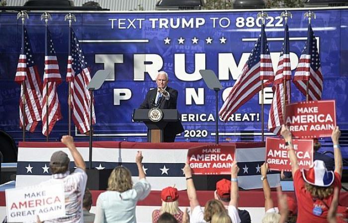 Trump mocks Biden’s older moments with a recreated campaign poster that...