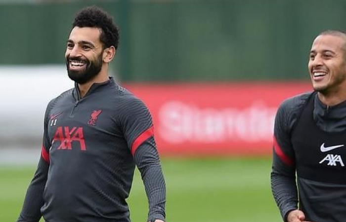 Sadio Mane and Thiago join Mohamed Salah in Liverpool training after leaving Covid quarantine - in pictures