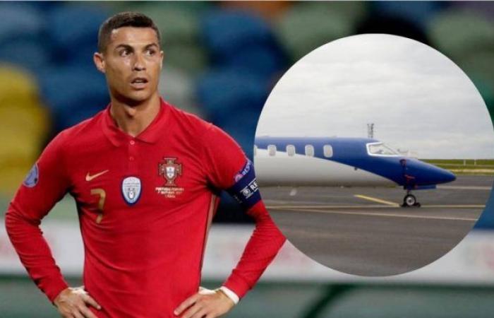 The ambulance plane that took Cristiano Ronaldo