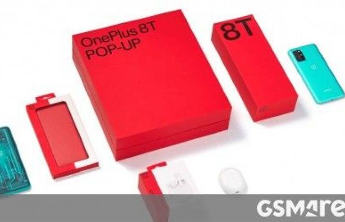 The OnePlus 8T popup pack includes a free Buds and Quantum...