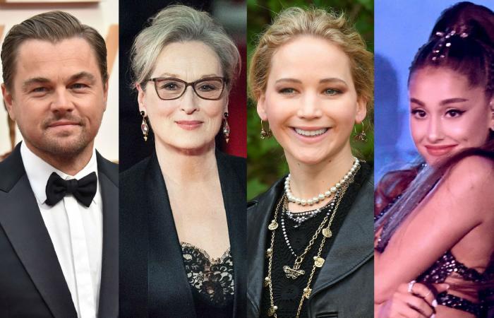 Leonardo DiCaprio, Meryl Streep, Jennifer Lawrence and Ariana Grande announced “Don’t...