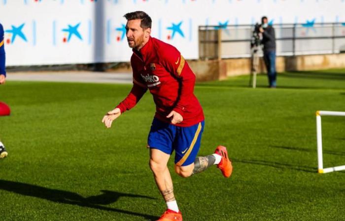 Spain: Lionel Messi: Argentine joined Barcelona’s training sessions