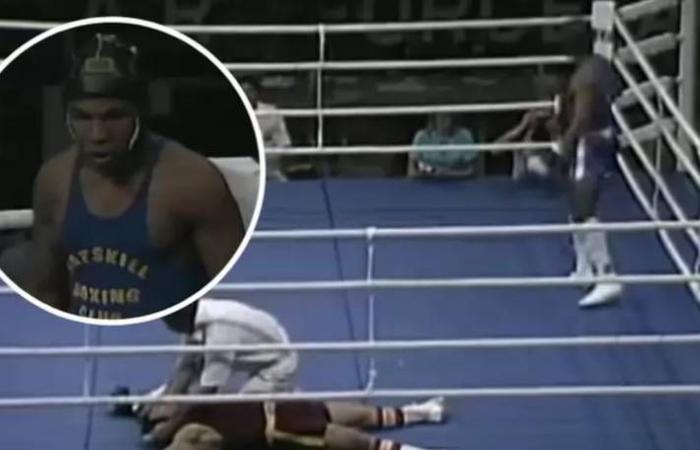 Mike Tyson knocks out Joe Cortez in eight seconds as a...