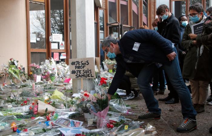 The killed teacher in France was threatened online