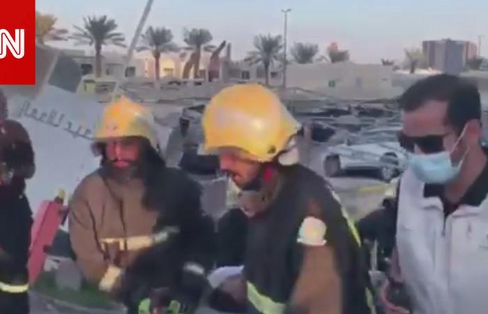 Saudi Arabia … A video of a person surviving the moment...
