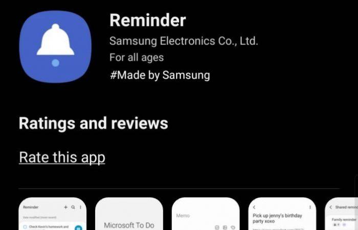 Samsung Reminders is synced with Microsoft To Do.