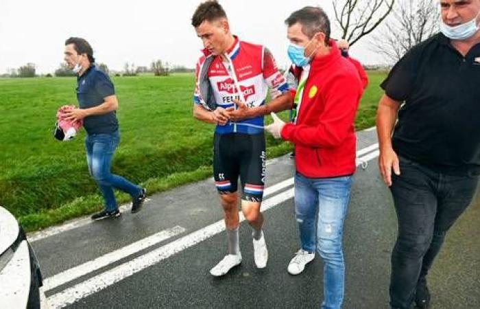 Van der Poel ‘is nauseous and has a sore neck’ after...