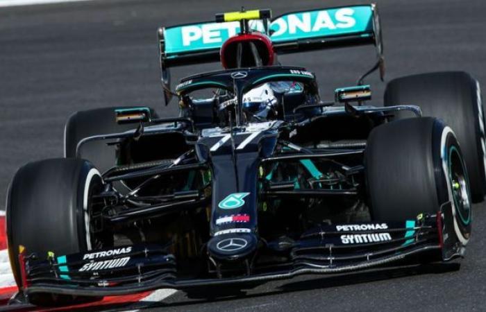 Valtteri Bottas ahead of Lewis Hamilton on F1 debut at Portimao