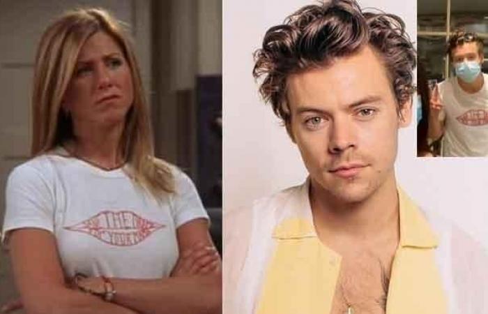 Harry Styles pays homage to Jennifer Aniston in a style for...