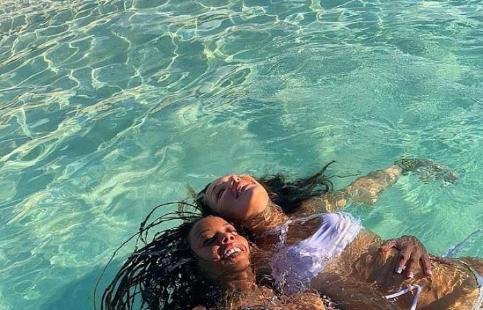 Bella Hadid and Fanny look happy during their beach vacation to...