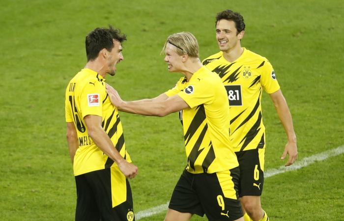 Mats Hummels was happy about the first derby goal for Borussia...