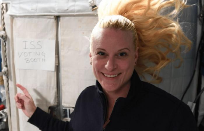 NASA astronaut Kate Rubins votes from the ISS: “If we can...