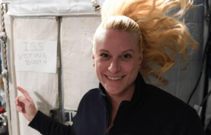 NASA astronaut Kate Rubins votes from the ISS: “If we can...
